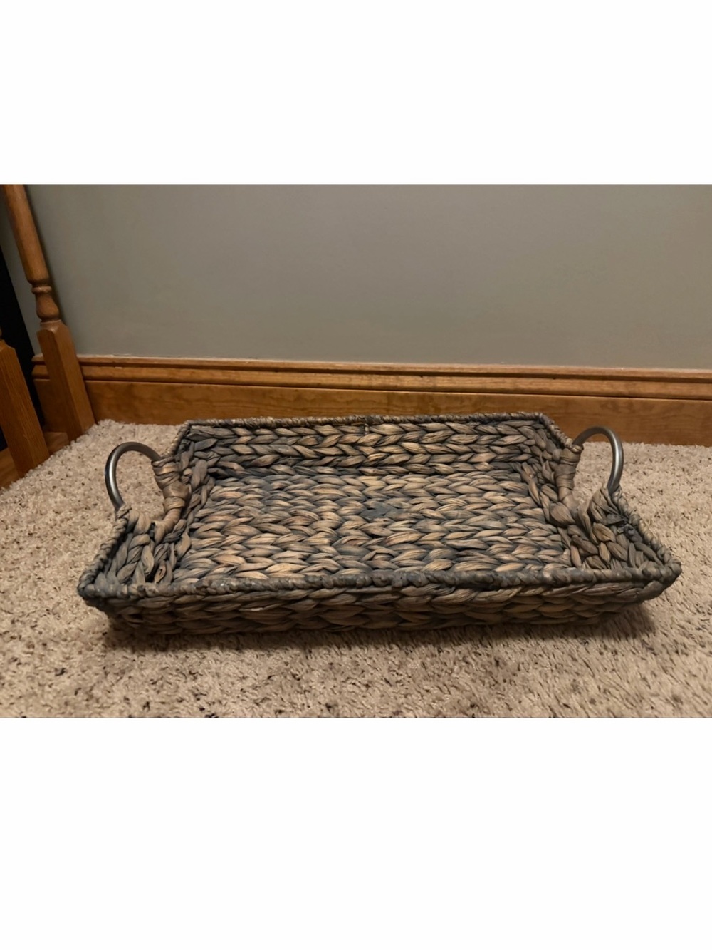 Basket Tray. Serving / Decor Basket. Approx 18" x 12" x 3"